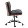 Black Armless PU Leather Office Chair with Wheels Black Armless PU Leather Office Chair with Wheels